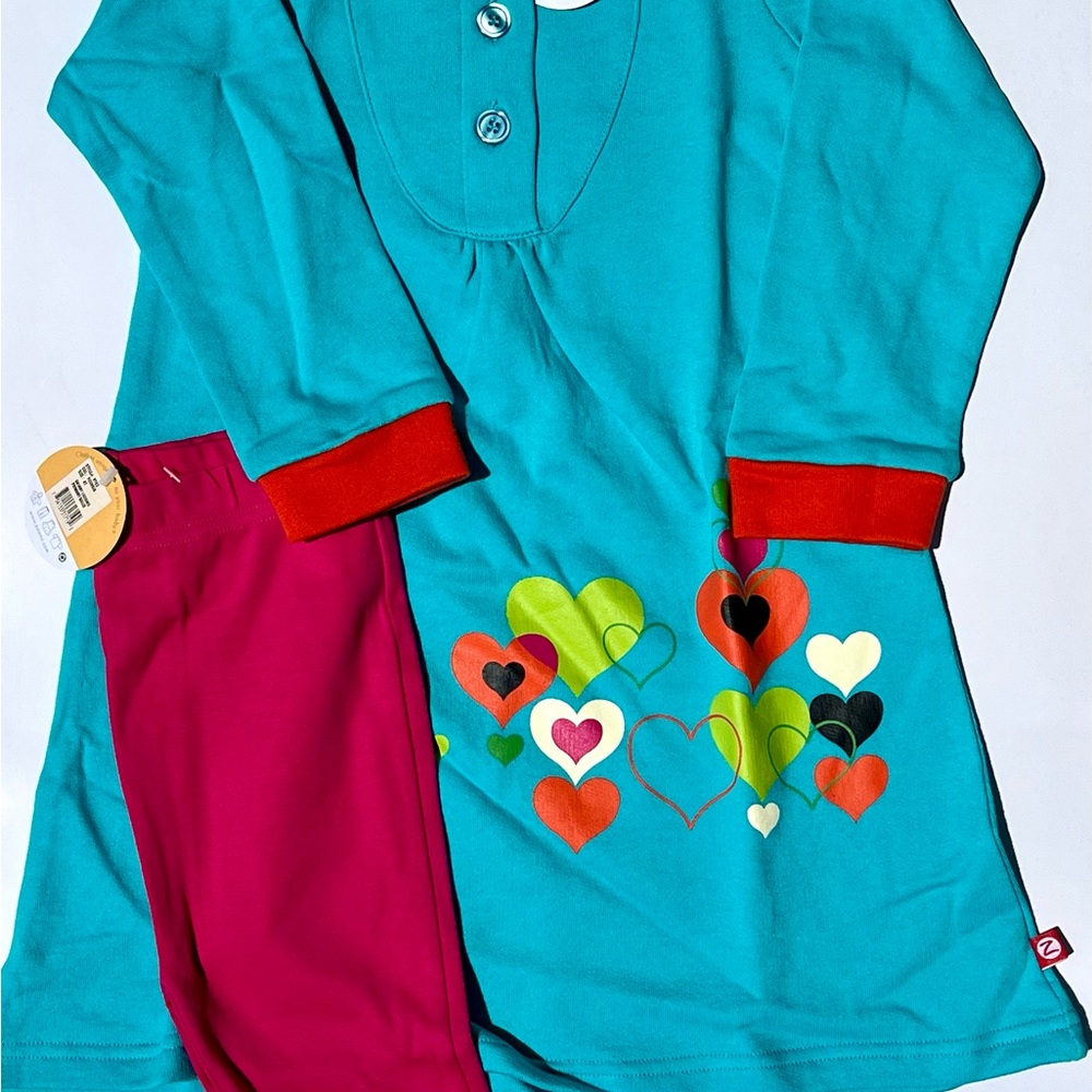 Zutano Teal Toddler Dress with Buttons